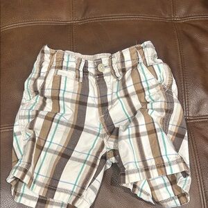 Place Kids Plaid Shorts - Brown, Tan, White
